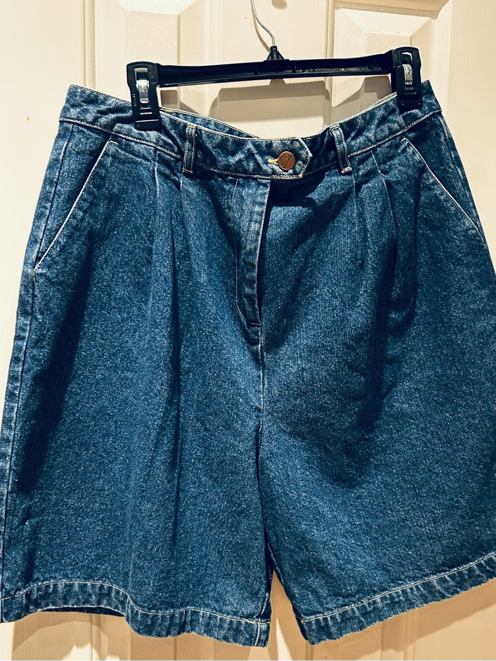 Basic Editions Dark Blue High-Rise Jean Shorts